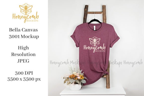 Bella Canvas 3001 Mockup: T-Shirts & Graphics