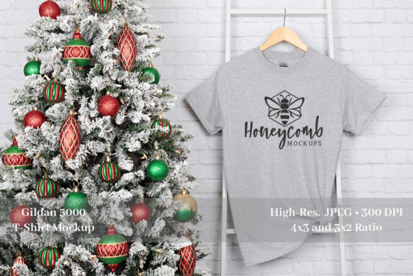 Christmas Gildan 5000 Mockup: Graphics for New Year
