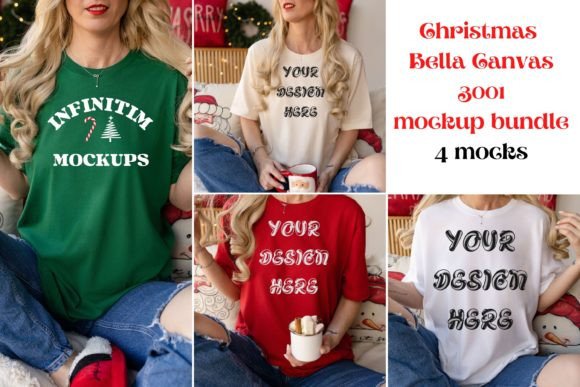 Christmas Mockup Bundle: Hoodies Sweatshirts Graphics