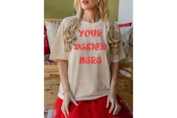 Comfort Colors 1717 Ivory Mockup: Graphics for T-Shirts