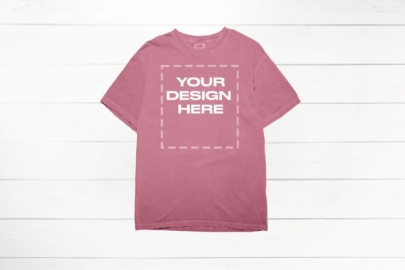 Crimson Comfort Colors 1717 Mockup: Graphics for T-Shirts