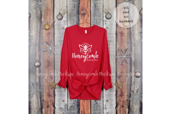 Graphics for T-Shirts: Christmas Red 3501 Mockup