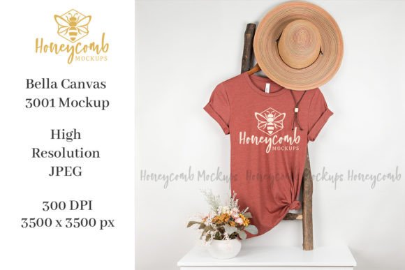 Heather Clay Mockup for T-Shirts & Graphics