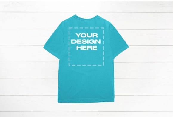Lagoon Comfort Colors Mockup Back 1717 for T-Shirts and Graphics