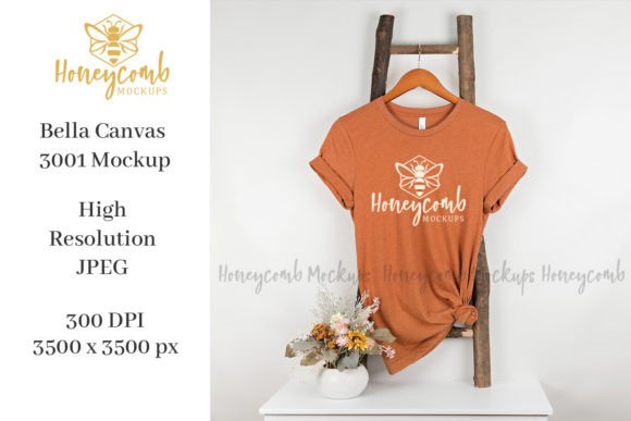 Reviewing Bella Canvas 3001 Heather Autumn Mockup Graphics for T-Shirts
