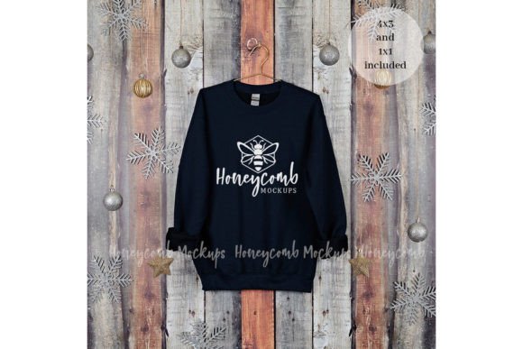Reviewing Christmas Navy Gildan 18000 Mockup for Graphics and Hoodies Sweatshirts