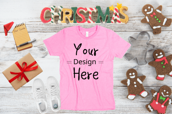 Reviewing the Christmas Pink T-Shirt Mockup for Embroidery