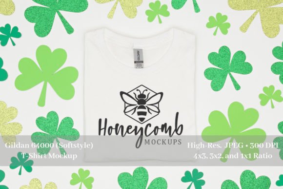 St Patrick s Gildan 64000 White Mockup Graphics T-Shirts