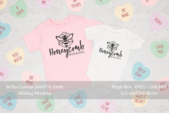 Valentines Sibling Mockup: Graphics for T-Shirts