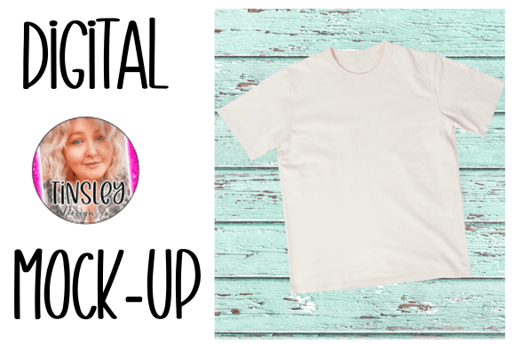 White Shirt Mockup on Wood: T-Shirts Graphics